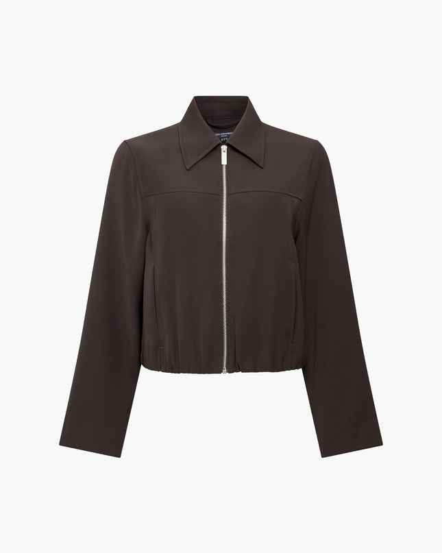 French Connection Vinnie Suiting Blouson Jacket - Mocha/Cream