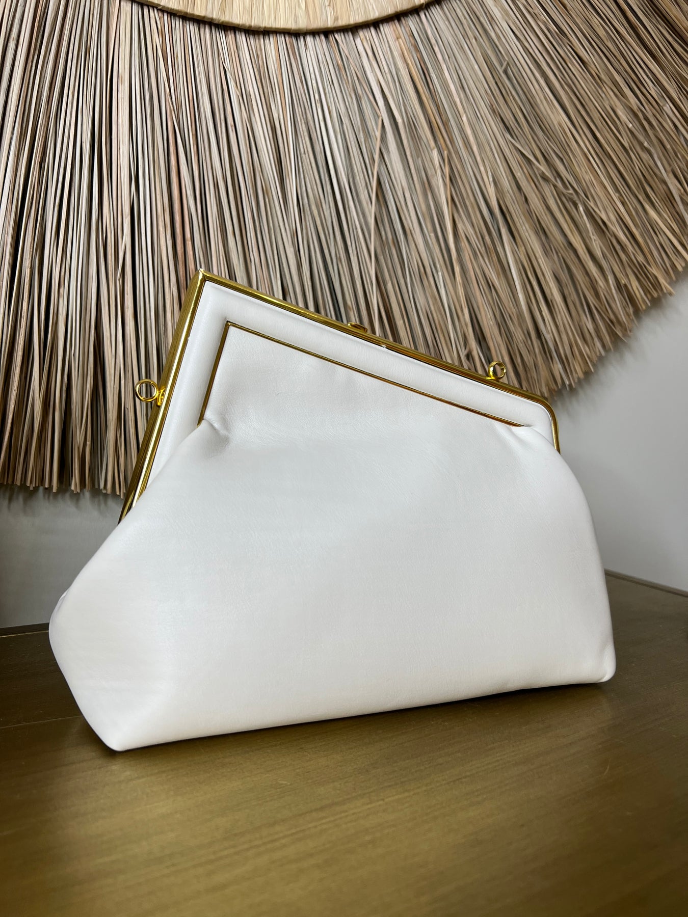 Get Your Trend On Metallic Gold Ruched Clutch