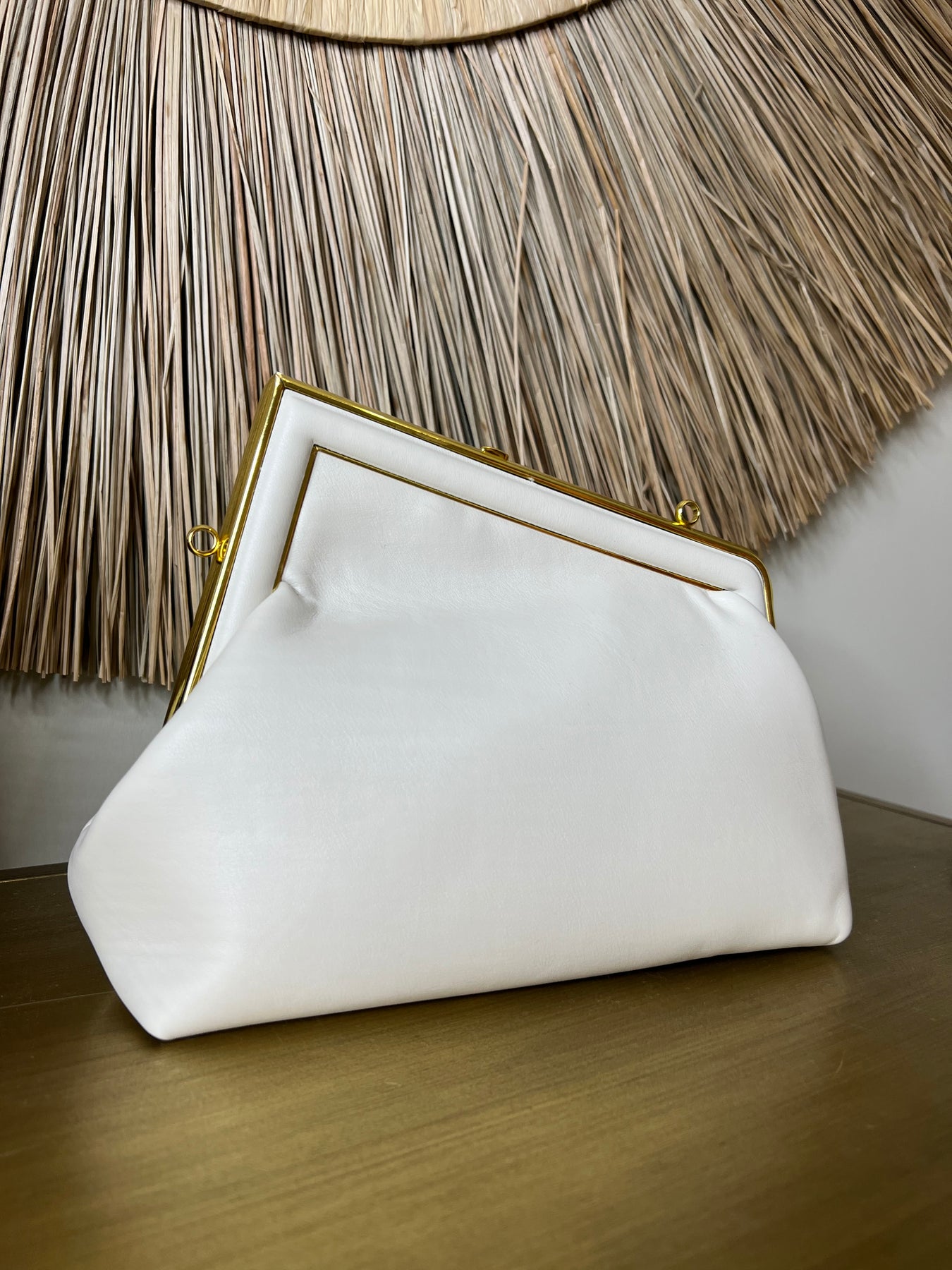 Cream Clutch Bag Spoilt Belle Boutique Online
