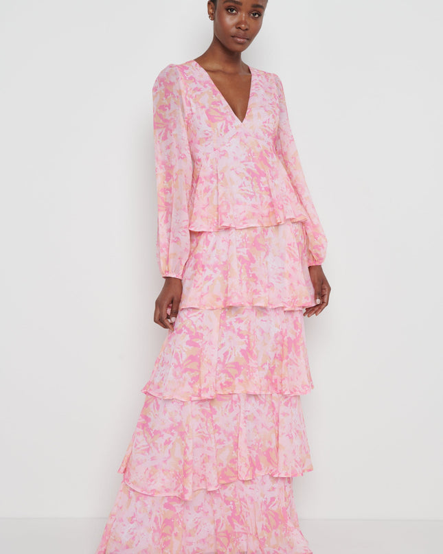 Ashton Maxi Dress - Pink Abstract