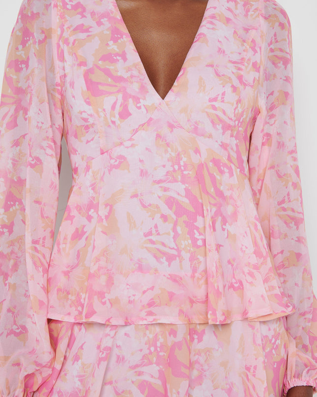 Ashton Maxi Dress - Pink Abstract