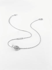 Guess Equilibre 4G Logo Necklace - Silver