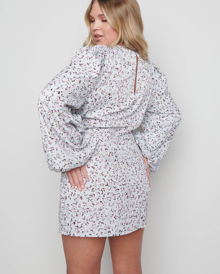 Rachel Pleated Mini Dress - Floral