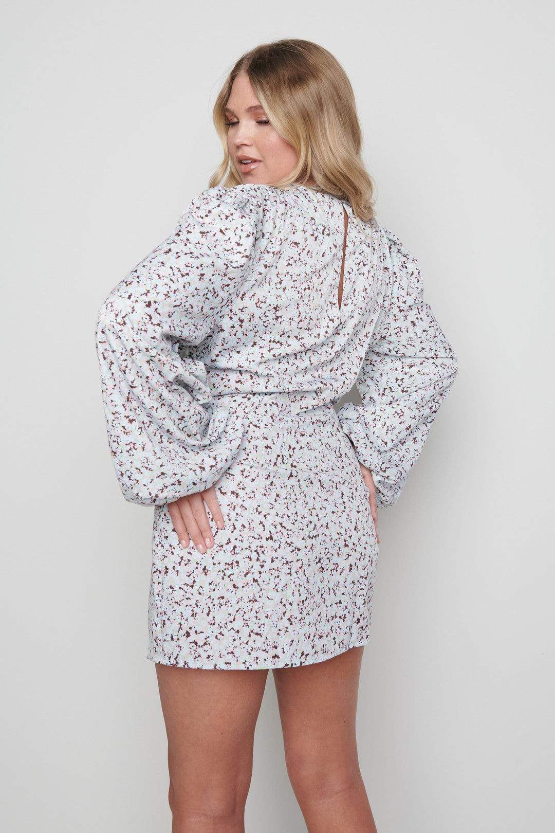 Rachel Pleated Mini Dress - Floral