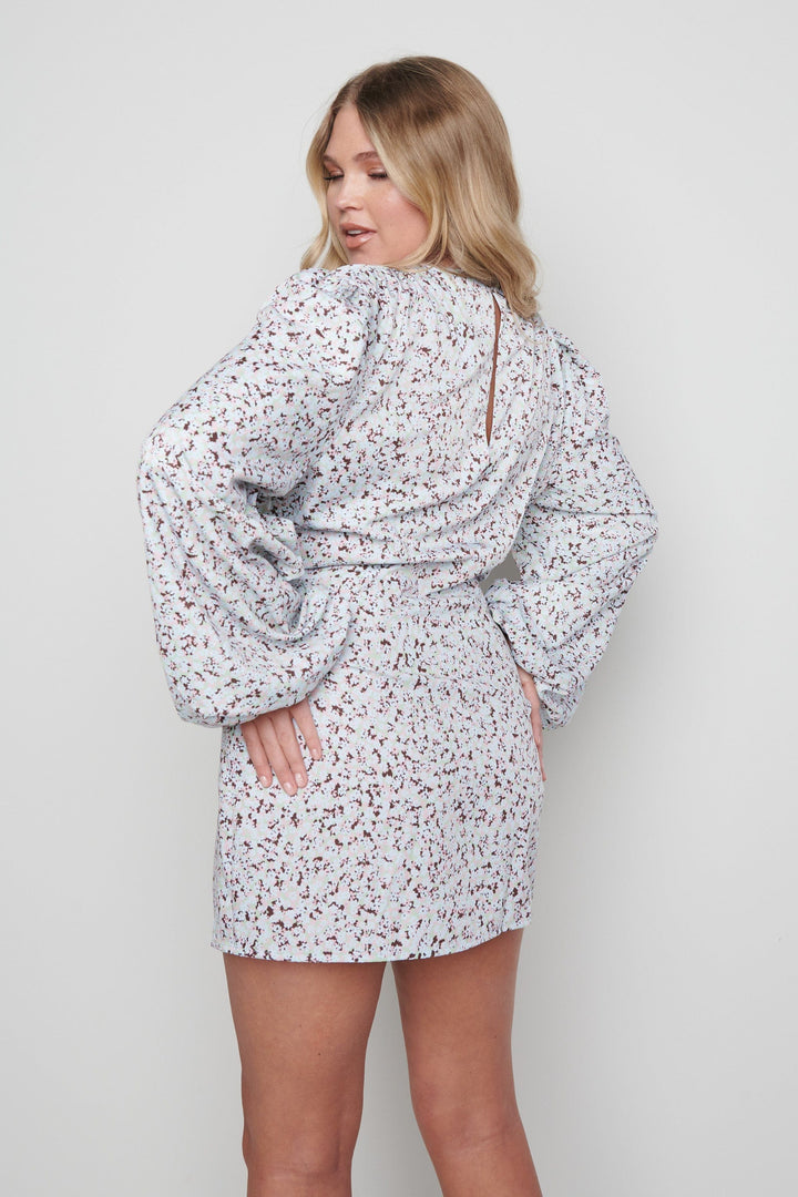 Rachel Pleated Mini Dress - Floral