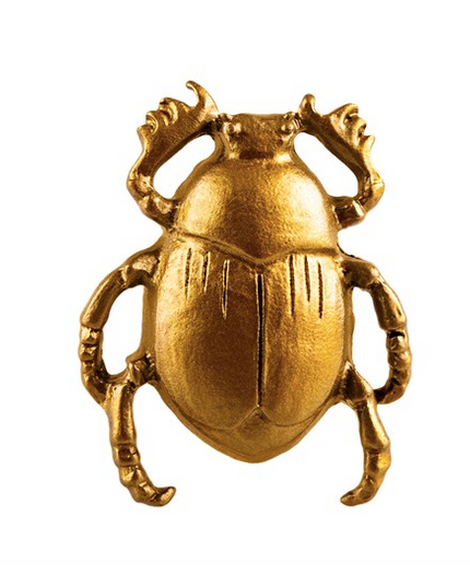 Gold Scarab Beetle Drawer Knob