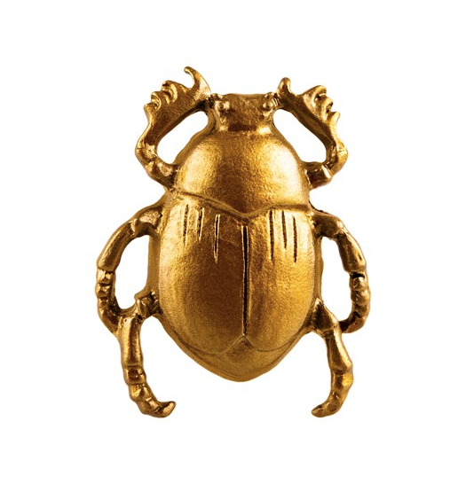 Gold Scarab Beetle Drawer Knob
