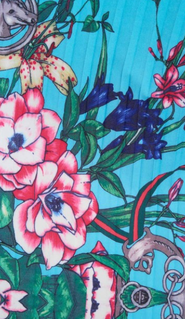Multi-Coloured Floral Print Wrap Dress
