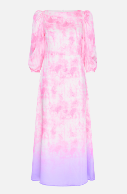 Olivia Rubin Lara Tie Dye Silk Midi Dress