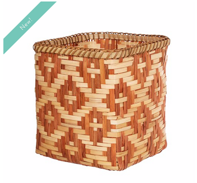 Terracotta Geo Bamboo Basket