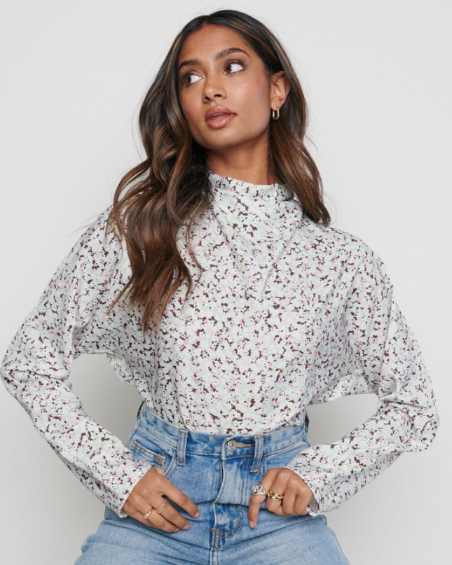 Bonnie Backless Blouse - Floral