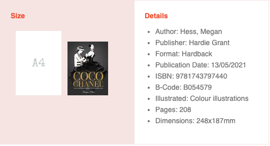Megan Hess Book: COCO CHANEL - The Illustrated World of a Fashion Icon