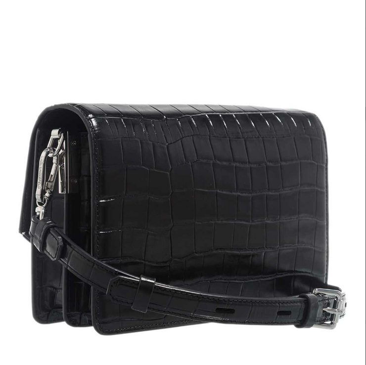 Karl Lagerfeld Signature Croc Shoulder Bag Black Spoilt Belle Boutique Online