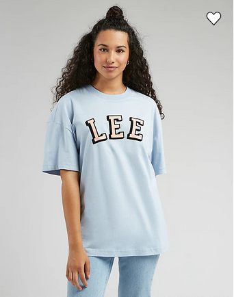 Lee Relaxed Crew Neck T-Shirt - Shy Blue