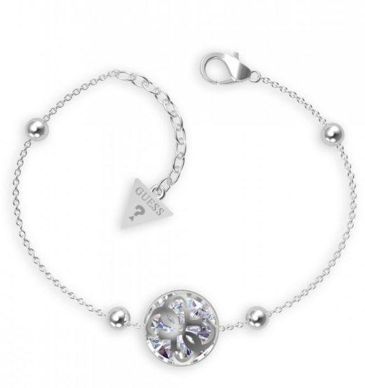 Guess Logo Boule Silver and Crystal Bracelet