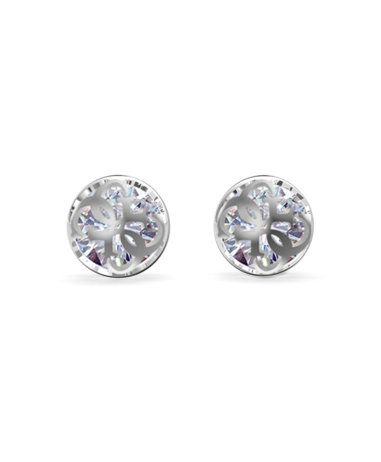 Guess 4G Logo Boule Silver and Crystal Studs