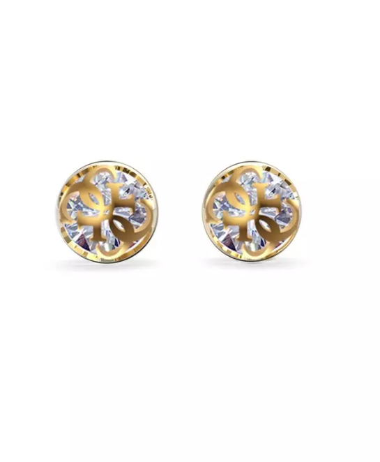 Guess 4G Logo Boule Gold and Crystal Studs