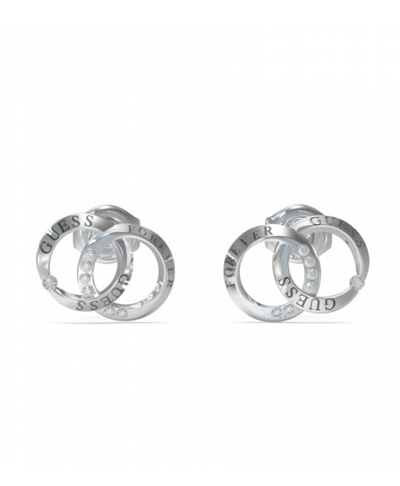 Guess Forever Links Interlocking Ring Silver Studs