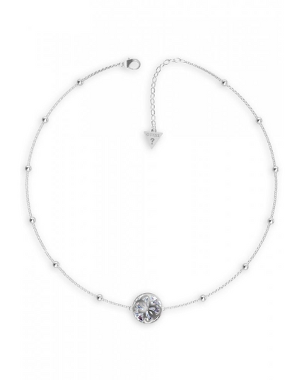 Guess 4G Logo Boule Silver and Crystal Necklace