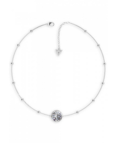 Guess 4G Logo Boule Silver and Crystal Necklace