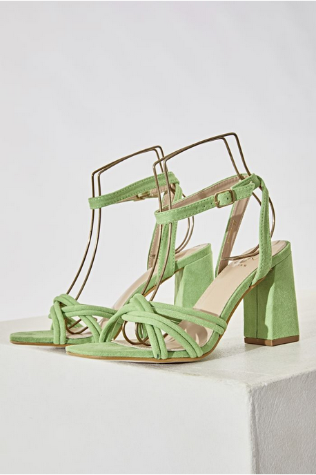 Mint green block hot sale heels