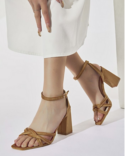 Raya Block Heels - Camel
