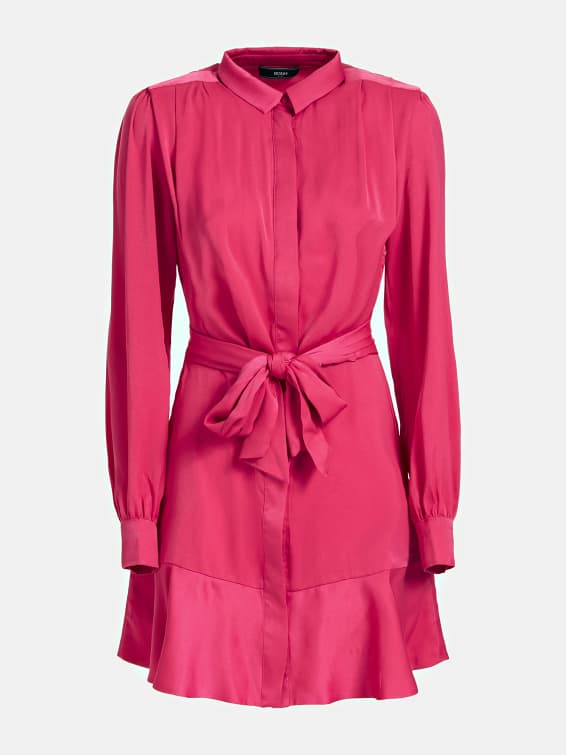 Guess Hope Shirt Dress - Shocking Pink