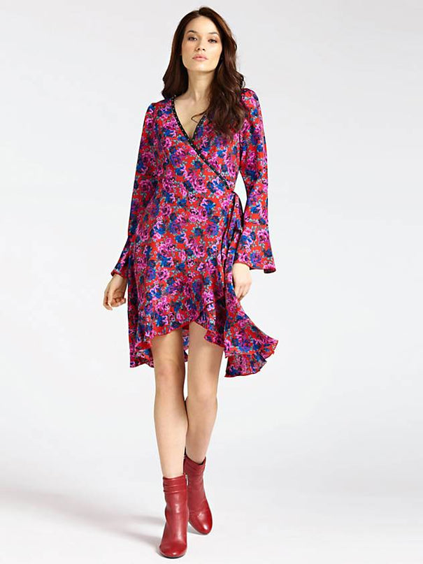 Guess Thea Dress - Red Multi
